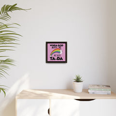 Pink Theme When God Made Me Framed Canvas Wall Art Inspirational Christian Decor