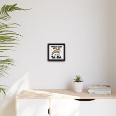 When God Made Me Framed Canvas Wall Art Inspirational Christian Decor