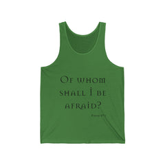 Psalm 27:1 Tank Top — "Of Whom Shall I Be Afraid?" Inspirational Faith Tank