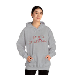 Heavy Blend Hooded Sweatshirt "Merry Christmas" font 2