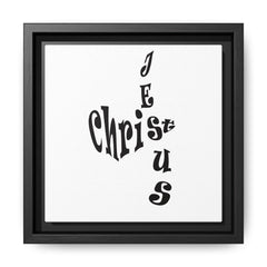 Square Framed Premium Gallery Wrap Canvas "Jesus Christ Acrostic"