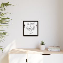 Square Framed Premium Gallery Wrap Canvas "Be Strong and Courageous""