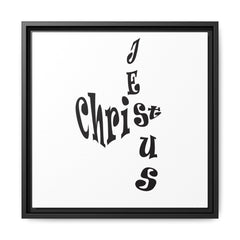 Square Framed Premium Gallery Wrap Canvas "Jesus Christ Acrostic"