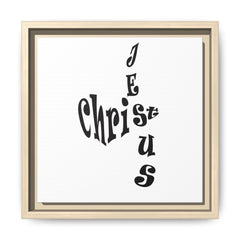 Square Framed Premium Gallery Wrap Canvas "Jesus Christ Acrostic"