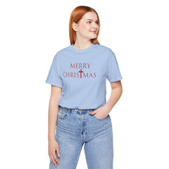 Bella & Canvas Jersey Short Sleeve Tee "Merry Christmas" Font 2