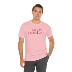 Bella & Canvas Jersey Short Sleeve Tee "Merry Christmas" Font 2