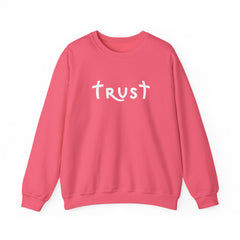 Heavy Blend Crewneck Sweatshirt "Trust" white graphic
