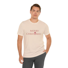Bella & Canvas Jersey Short Sleeve Tee "Merry Christmas" Font 2