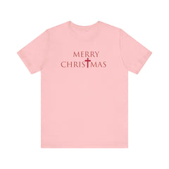 Bella & Canvas Jersey Short Sleeve Tee "Merry Christmas" Font 2