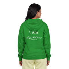 Christian Zip Hoodie — "I Am Whosoever" John 3:16 Full-Zip Sweatshirt