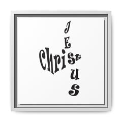Square Framed Premium Gallery Wrap Canvas "Jesus Christ Acrostic"