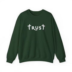 Heavy Blend Crewneck Sweatshirt "Trust" white graphic