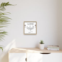 Square Framed Premium Gallery Wrap Canvas "Be Strong and Courageous""