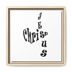 Square Framed Premium Gallery Wrap Canvas "Jesus Christ Acrostic"
