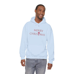 Heavy Blend Hooded Sweatshirt "Merry Christmas" font 2