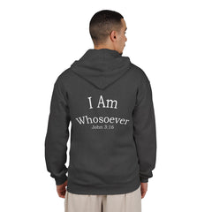 Christian Zip Hoodie — "I Am Whosoever" John 3:16 Full-Zip Sweatshirt