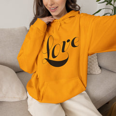 Heavy Blend™ Hooded Sweatshirt "Love" black font