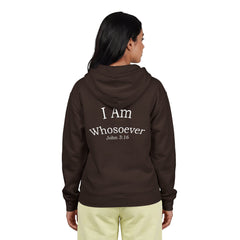 Christian Zip Hoodie — "I Am Whosoever" John 3:16 Full-Zip Sweatshirt