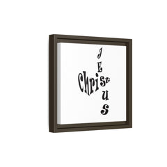 Square Framed Premium Gallery Wrap Canvas "Jesus Christ Acrostic"