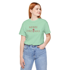 Bella & Canvas Jersey Short Sleeve Tee "Merry Christmas" Font 2