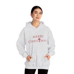 Heavy Blend Hooded Sweatshirt "Merry Christmas" font 2