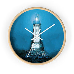 Wall Clock Angels Gate Lighthouse 3 Frame Colors 2 Hand Colors