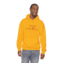 Heavy Blend Hooded Sweatshirt "Merry Christmas" font 2