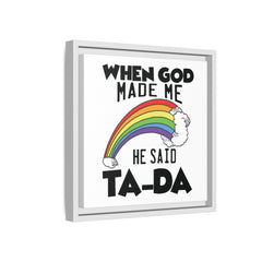 When God Made Me Framed Canvas Wall Art Inspirational Christian Decor