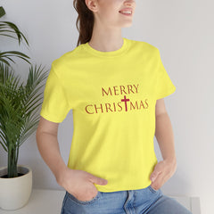Bella & Canvas Jersey Short Sleeve Tee "Merry Christmas" Font 2