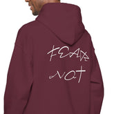 Heavy Blend Hooded Sweatshirt "Fear Not" White graphic Print on Back