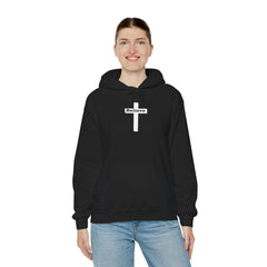 Heavy Blend Hoodie Sweatshirt "Believe" white graphic