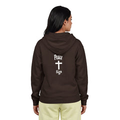 Heavy Blend Full Zip Hoodie Sweatshirt "Peace Sign"