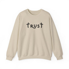 Heavy Blend Crewneck Sweatshirt "Trust" black graphic