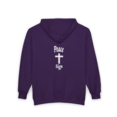 Heavy Blend Full Zip Hoodie Sweatshirt "Peace Sign"