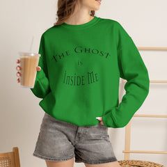Heavy Blend Crewneck Sweatshirt "The Ghost is Inside Me" w