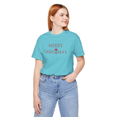 Bella & Canvas Jersey Short Sleeve Tee "Merry Christmas" Font 2