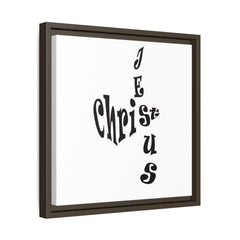 Square Framed Premium Gallery Wrap Canvas "Jesus Christ Acrostic"