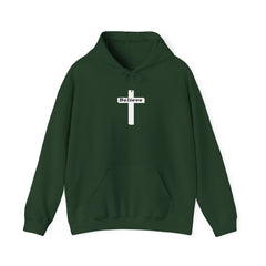 Heavy Blend Hoodie Sweatshirt "Believe" white graphic
