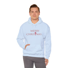 Heavy Blend Hooded Sweatshirt "Merry Christmas" font 2
