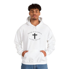 Heavy Blend Hooded Sweatshirt "The Ghost is in the Room" Black graphic