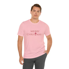 Bella & Canvas Jersey Short Sleeve Tee "Merry Christmas" Font 2