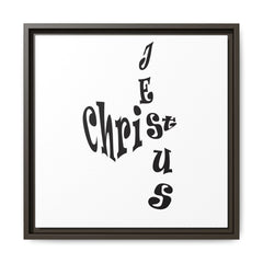 Square Framed Premium Gallery Wrap Canvas "Jesus Christ Acrostic"