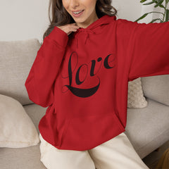 Heavy Blend™ Hooded Sweatshirt "Love" black font