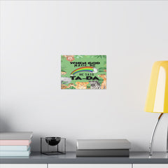 When God Made Me He Said Ta-Da rainbow safari animals Canvas