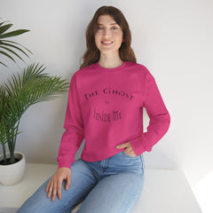 Heavy Blend Crewneck Sweatshirt "The Ghost is Inside Me" w