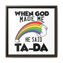 When God Made Me Framed Canvas Wall Art Inspirational Christian Decor