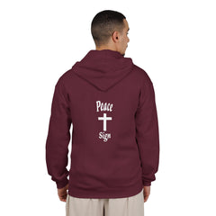Heavy Blend Full Zip Hoodie Sweatshirt "Peace Sign"