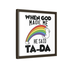 When God Made Me Framed Canvas Wall Art Inspirational Christian Decor