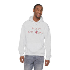 Heavy Blend Hooded Sweatshirt "Merry Christmas" font 2