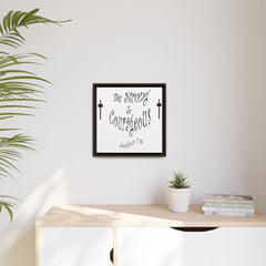 Square Framed Premium Gallery Wrap Canvas "Be Strong and Courageous""